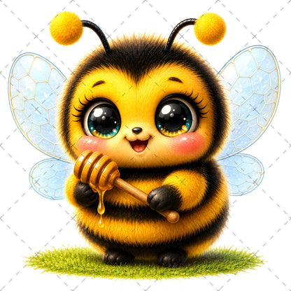 Kawaii Ant Bee Nursery Art Digital Download Cute Insect Print Kids Room Decor Printable Wall Art, cute bug print, baby bee print, cute insect art, PNG, digital download, high resolution