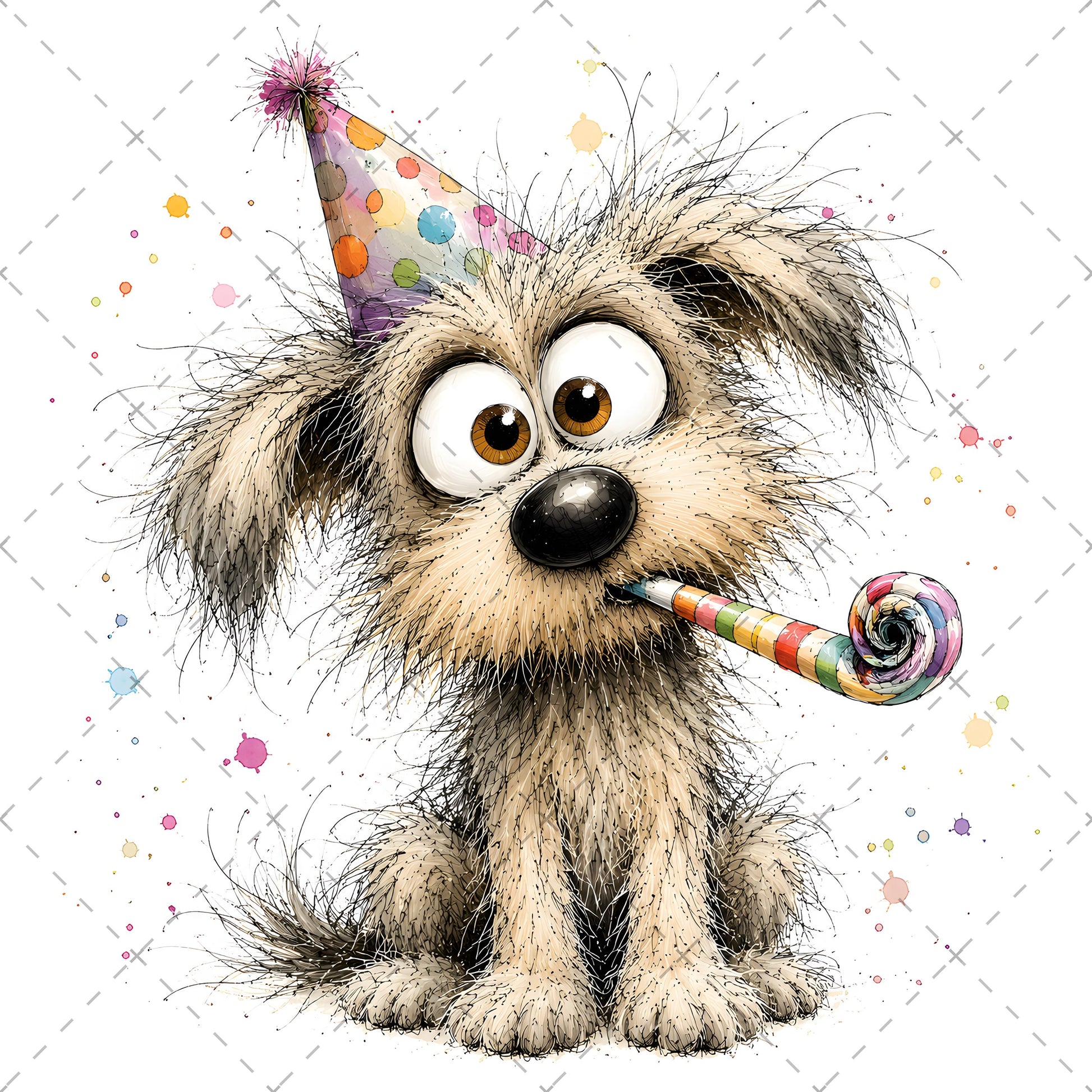 Shaggy Dog Clipart Bundle - Whimsical Puppy PNGs for Holidays & Everyday Humor - Commercial Use Digital Download for POD Digital Downloads, holiday dog design, dog themed craft, cartoon dog print, PNG, digital download, high resolution