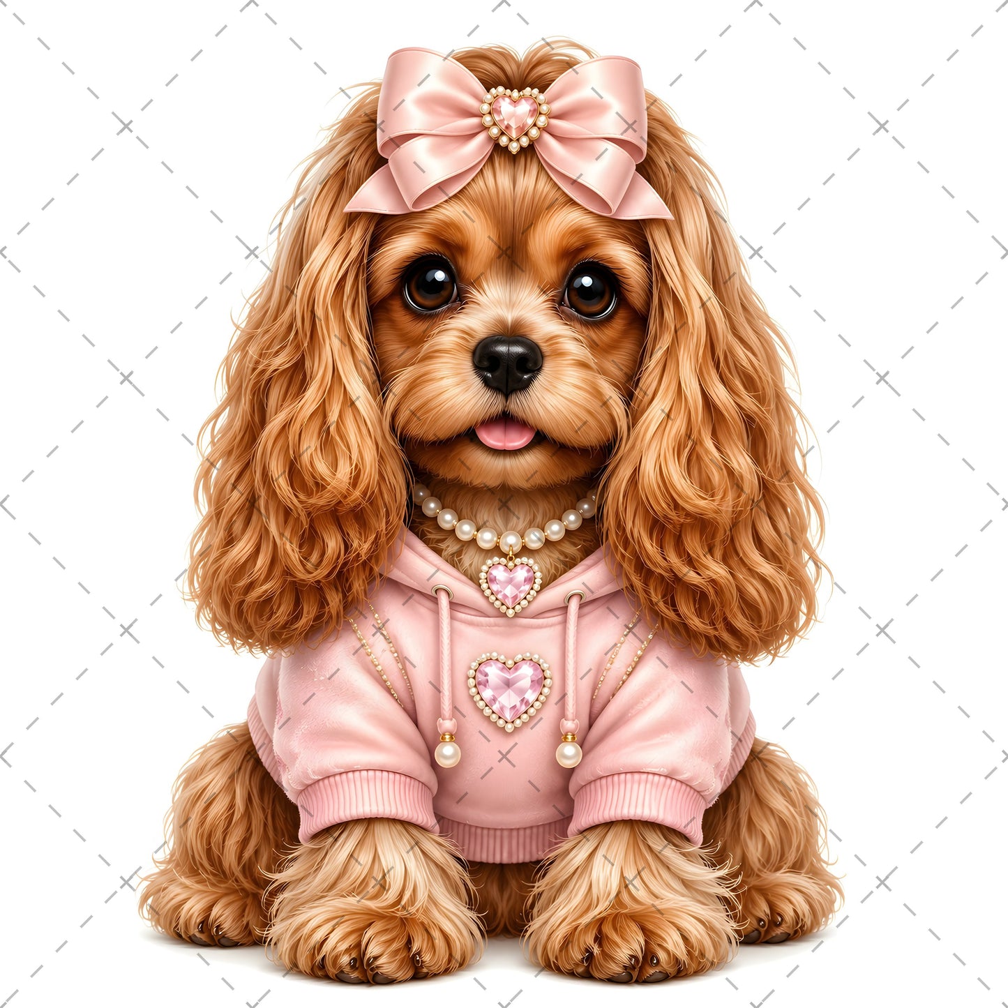 Puppy in Dress PNG Clipart | Adorable Nursery Decor & Pet Lover Gift | Cute Dog Sublimation Design for T-Shirts, etsy seller art, vintage pet illustra, nursery animal art, PNG, digital download, high resolution