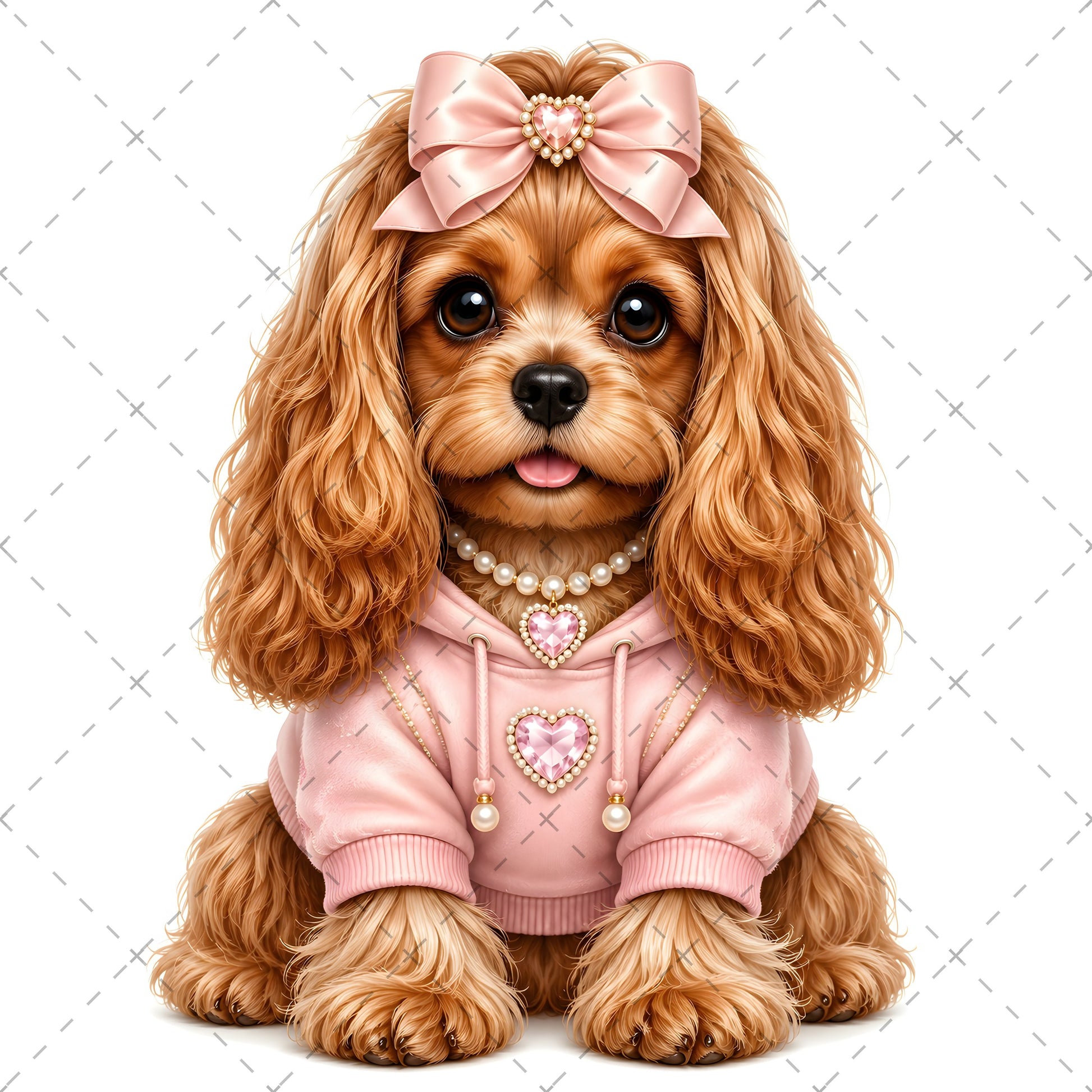 Puppy in Dress PNG Clipart | Adorable Nursery Decor & Pet Lover Gift | Cute Dog Sublimation Design for T-Shirts, etsy seller art, vintage pet illustra, nursery animal art, PNG, digital download, high resolution