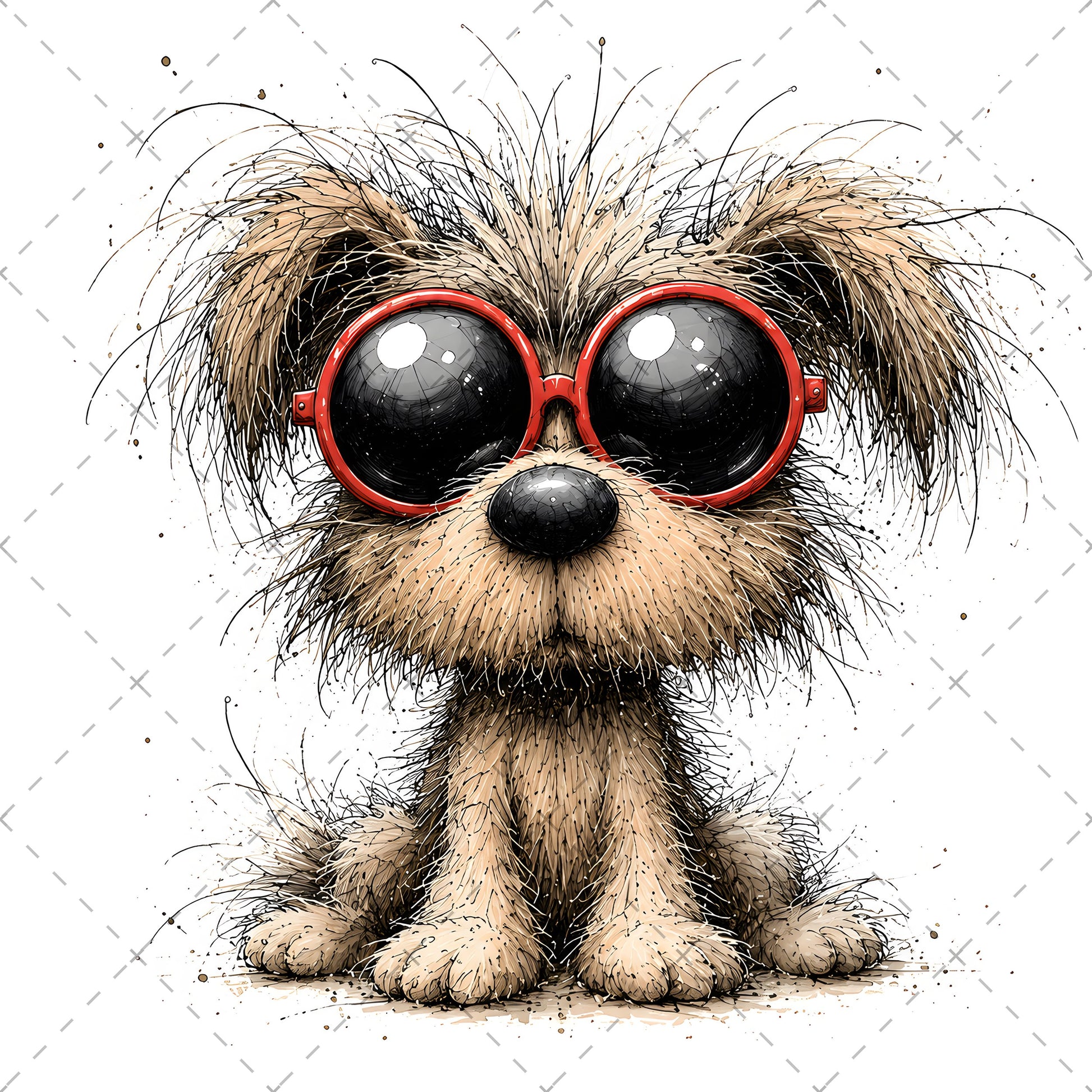 Shaggy Dog Clipart Bundle - Whimsical Puppy PNGs for Holidays & Everyday Humor - Commercial Use Digital Download for POD Digital Downloads, christmas dog art, hungry dog art, fluffy dog png, PNG, digital download, high resolution