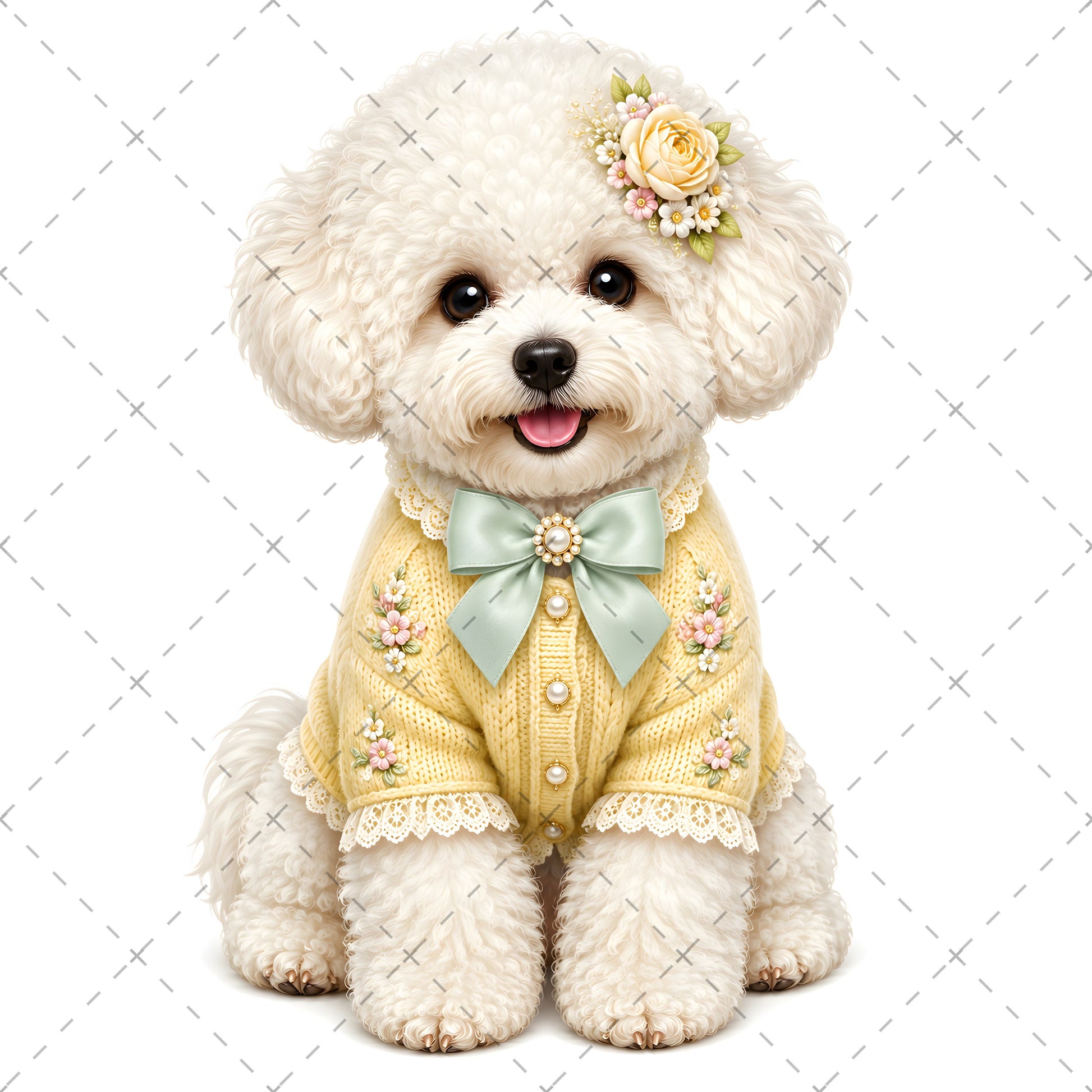 Puppy in Dress PNG Clipart | Adorable Nursery Decor & Pet Lover Gift | Cute Dog Sublimation Design for T-Shirts, pet portrait digital, dog in clothes art, puppy in dress, PNG, digital download, high resolution