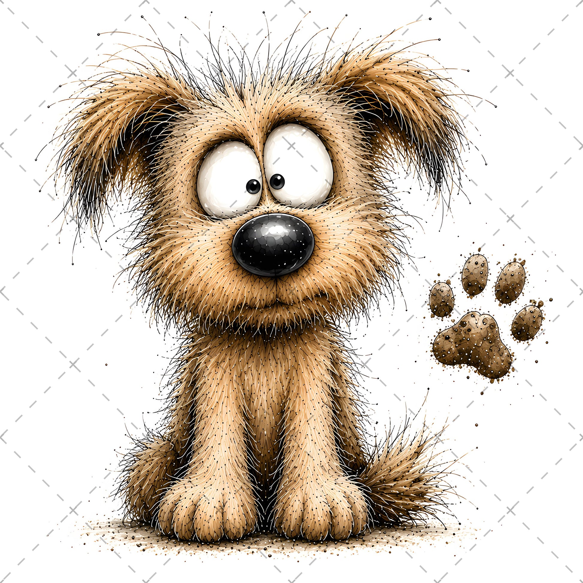 Shaggy Dog Clipart Bundle - Whimsical Puppy PNGs for Holidays & Everyday Humor - Commercial Use Digital Download for POD Digital Downloads, cartoon dog print, dog lover gift, pet wall art, PNG, digital download, high resolution