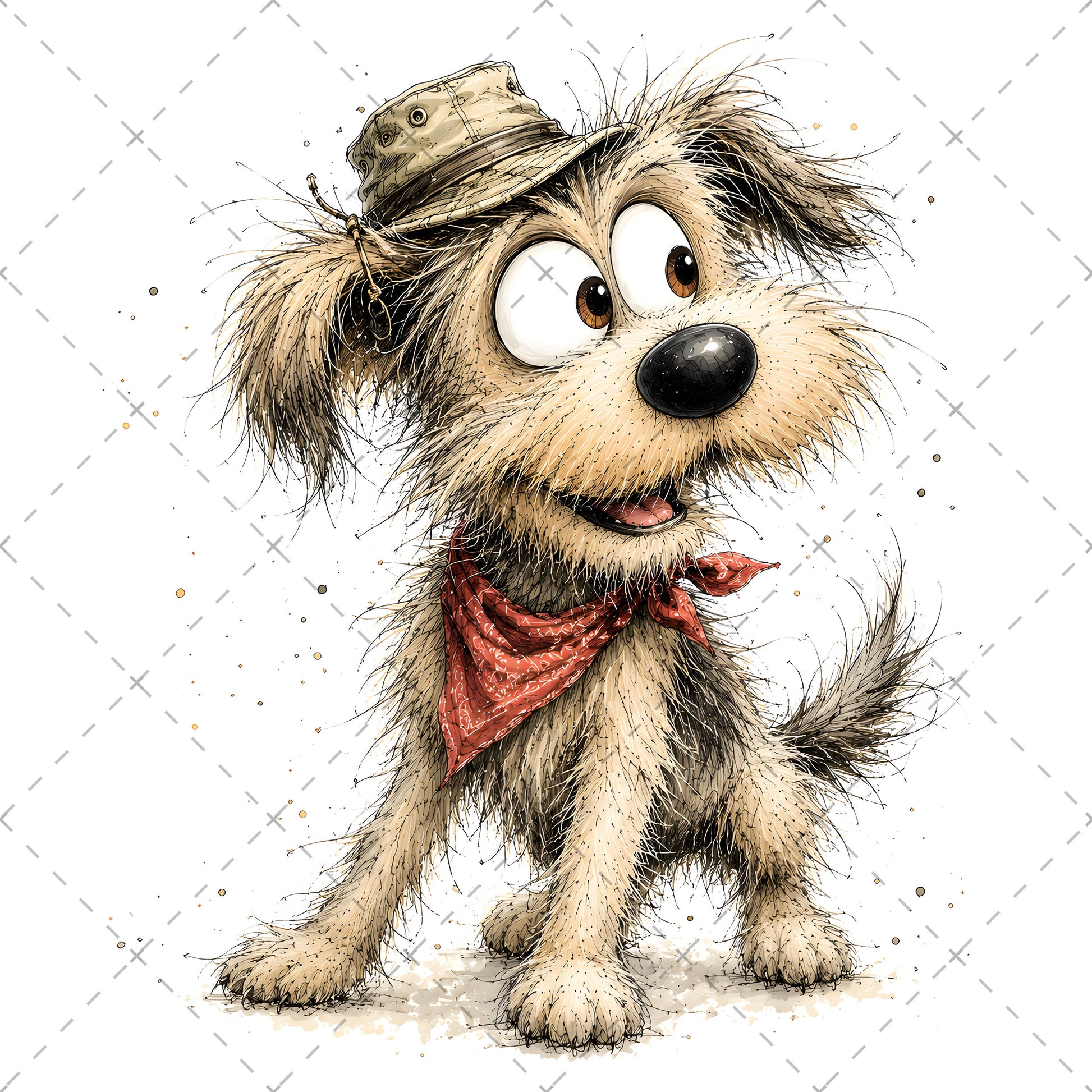Shaggy Dog Clipart Bundle - Whimsical Puppy PNGs for Holidays & Everyday Humor - Commercial Use Digital Download for POD Digital Downloads, fluffy dog png, small biz graphic, cartoon dog pack, PNG, digital download, high resolution