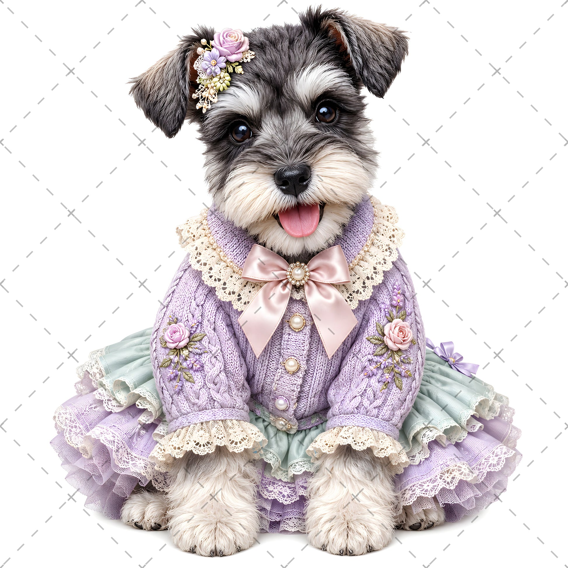 Puppy in Dress PNG Clipart | Adorable Nursery Decor & Pet Lover Gift | Cute Dog Sublimation Design for T-Shirts, dog in clothes art, puppy in dress, adorable puppy, PNG, digital download, high resolution
