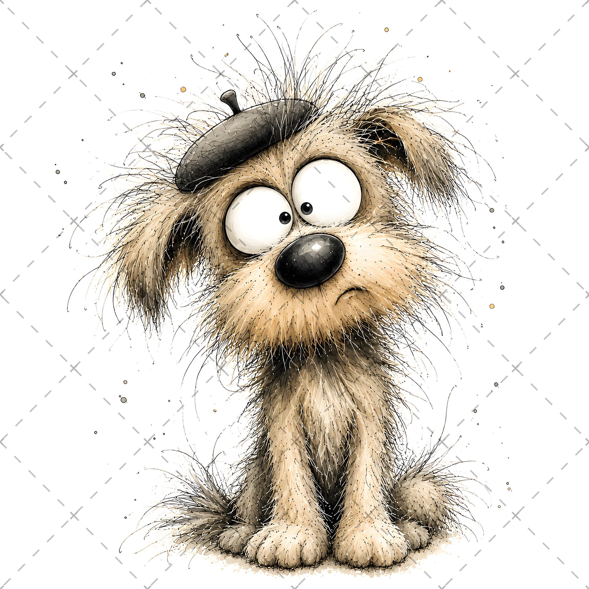 Shaggy Dog Clipart Bundle - Whimsical Puppy PNGs for Holidays & Everyday Humor - Commercial Use Digital Download for POD Digital Downloads, christmas dog art, hungry dog art, fluffy dog png, PNG, digital download, high resolution