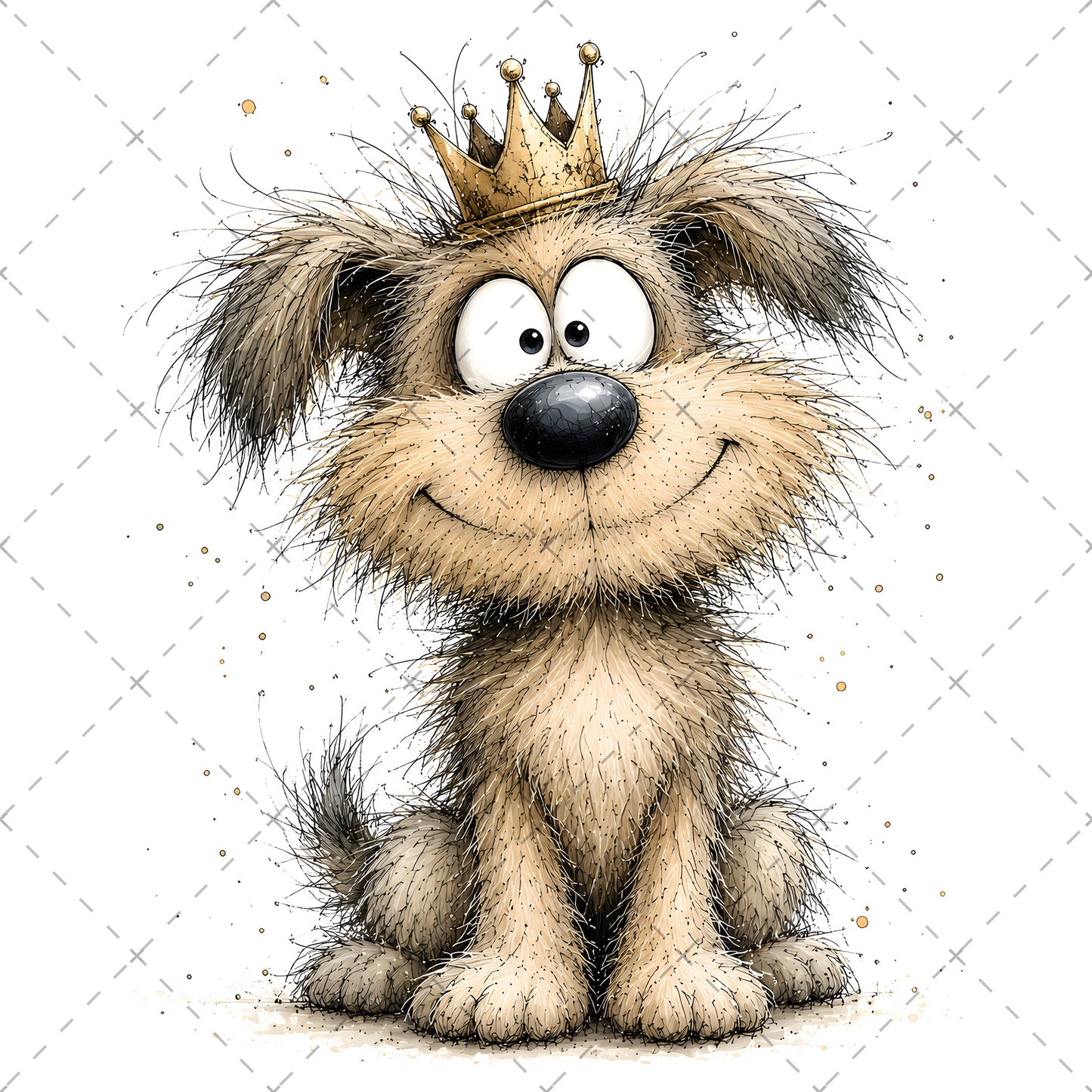 Shaggy Dog Clipart Bundle - Whimsical Puppy PNGs for Holidays & Everyday Humor - Commercial Use Digital Download for POD Digital Downloads, cartoon dog print, dog lover gift, pet wall art, PNG, digital download, high resolution