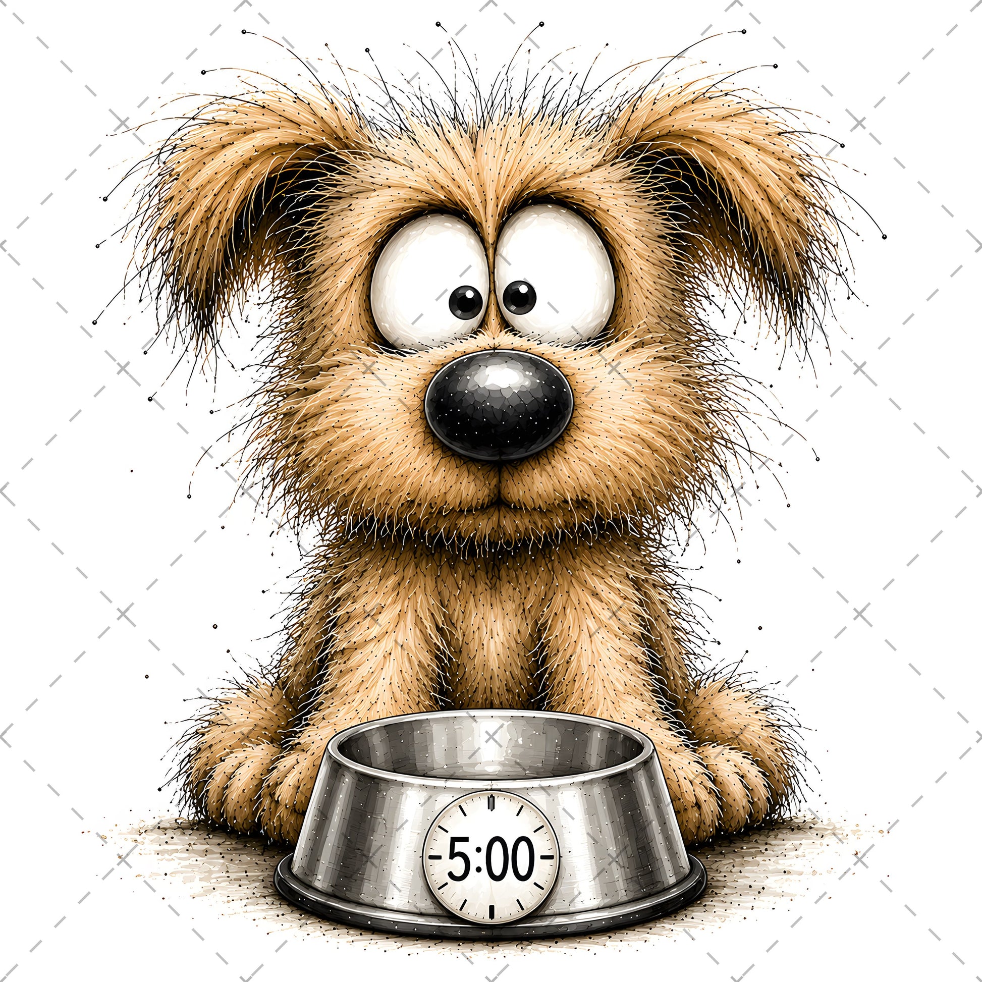 Shaggy Dog Clipart Bundle - Whimsical Puppy PNGs for Holidays & Everyday Humor - Commercial Use Digital Download for POD Digital Downloads, cartoon dog print, dog lover gift, pet wall art, PNG, digital download, high resolution