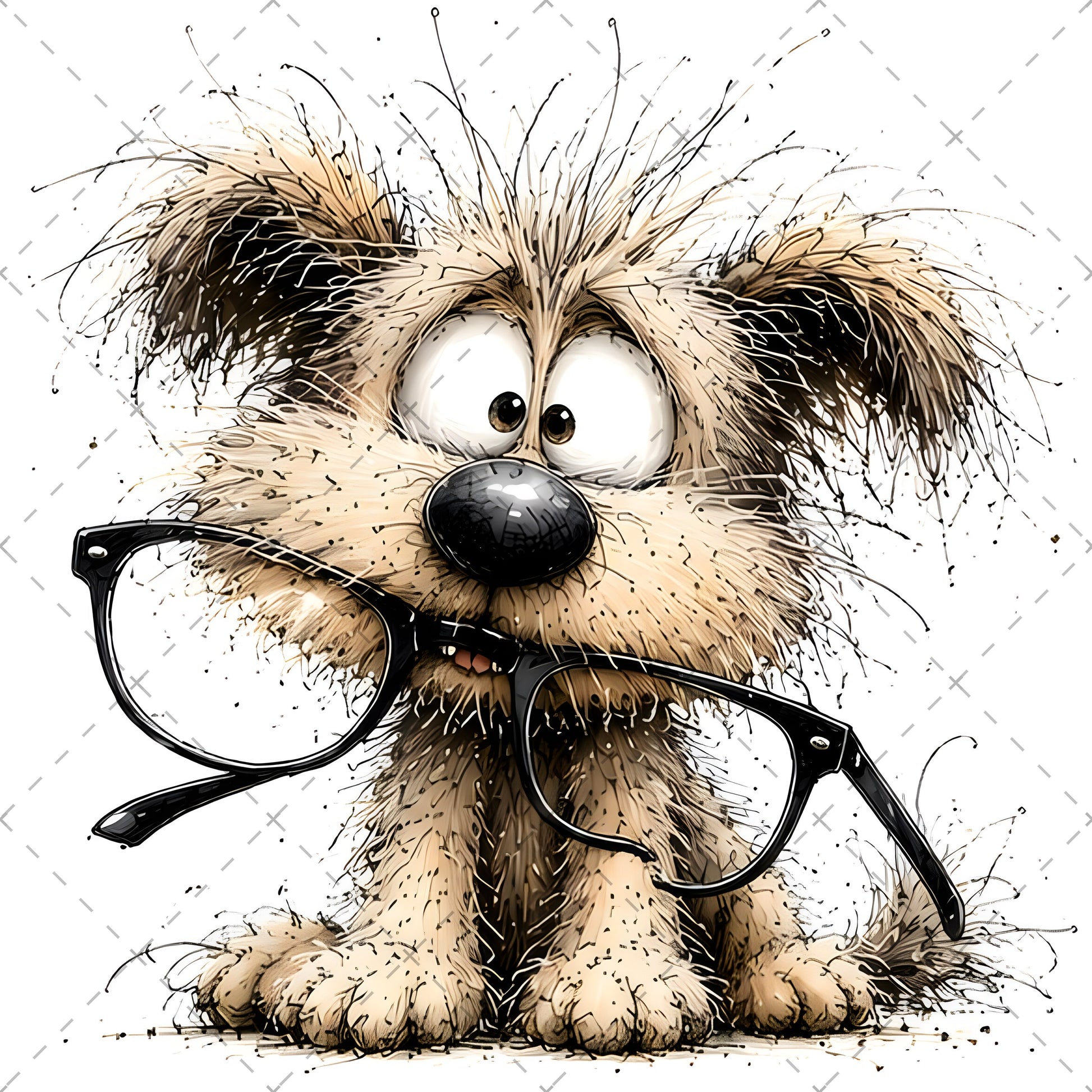 Shaggy Dog Clipart Bundle - Whimsical Puppy PNGs for Holidays & Everyday Humor - Commercial Use Digital Download for POD Digital Downloads, whimsical animal art, christmas dog art, hungry dog art, PNG, digital download, high resolution