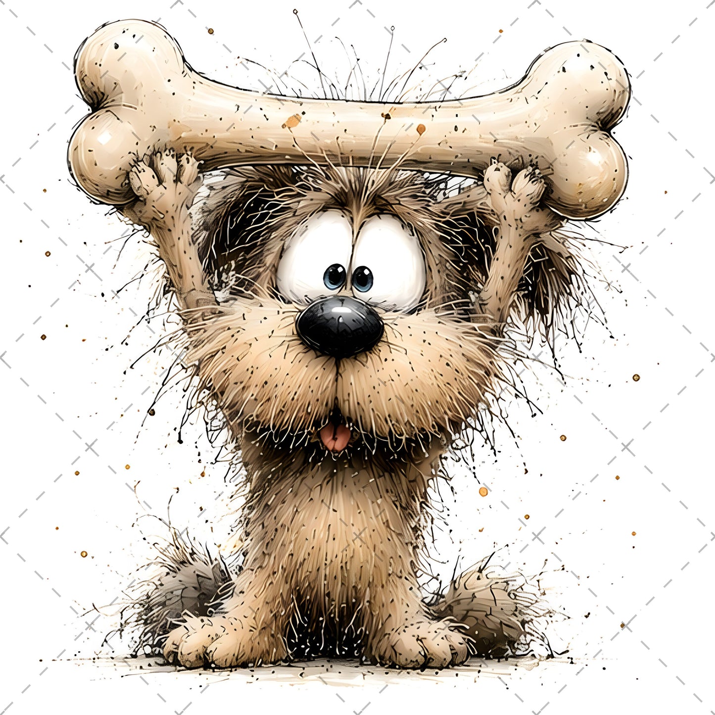 Shaggy Dog Clipart Bundle - Whimsical Puppy PNGs for Holidays & Everyday Humor - Commercial Use Digital Download for POD Digital Downloads, fluffy dog png, small biz graphic, cartoon dog pack, PNG, digital download, high resolution