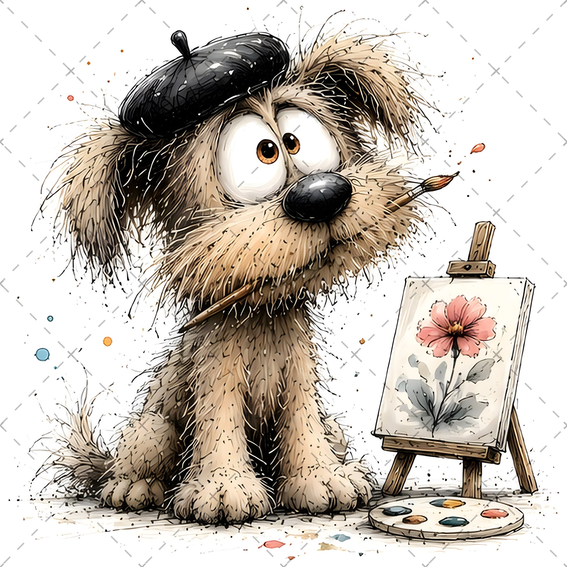 Shaggy Dog Clipart Bundle - Whimsical Puppy PNGs for Holidays & Everyday Humor - Commercial Use Digital Download for POD Digital Downloads, dog themed craft, cartoon dog print, dog lover gift, PNG, digital download, high resolution
