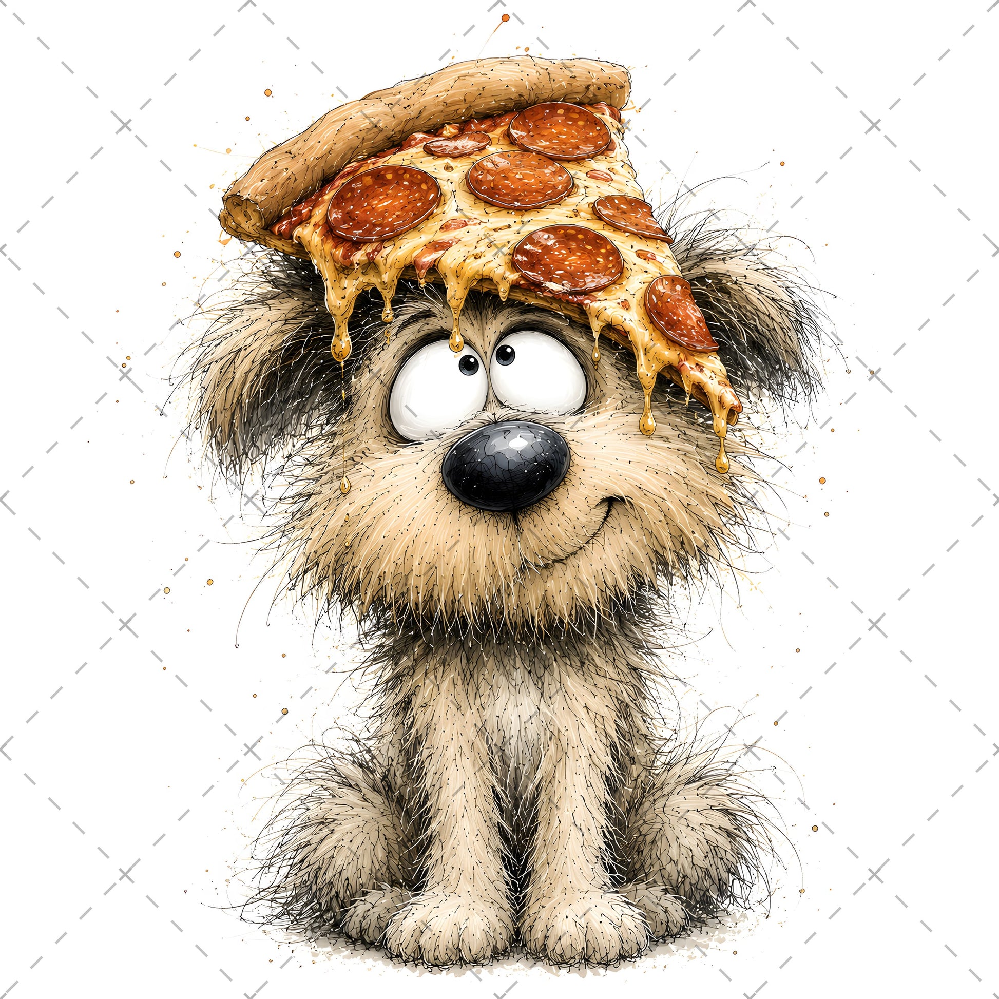 Shaggy Dog Clipart Bundle - Whimsical Puppy PNGs for Holidays & Everyday Humor - Commercial Use Digital Download for POD Digital Downloads, pet wall art, whimsical animal art, christmas dog art, PNG, digital download, high resolution