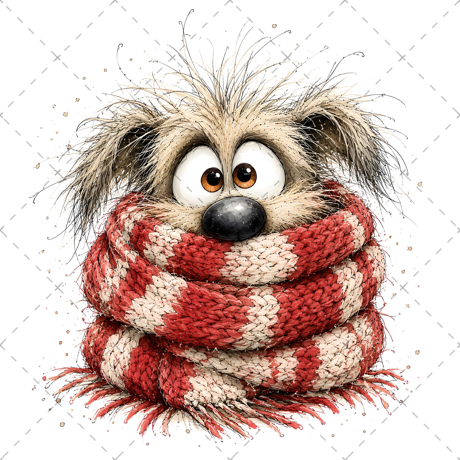 Shaggy Dog Clipart Bundle - Whimsical Puppy PNGs for Holidays & Everyday Humor - Commercial Use Digital Download for POD Digital Downloads, whimsical dog png, canine artwork, holiday dog design, PNG, digital download, high resolution