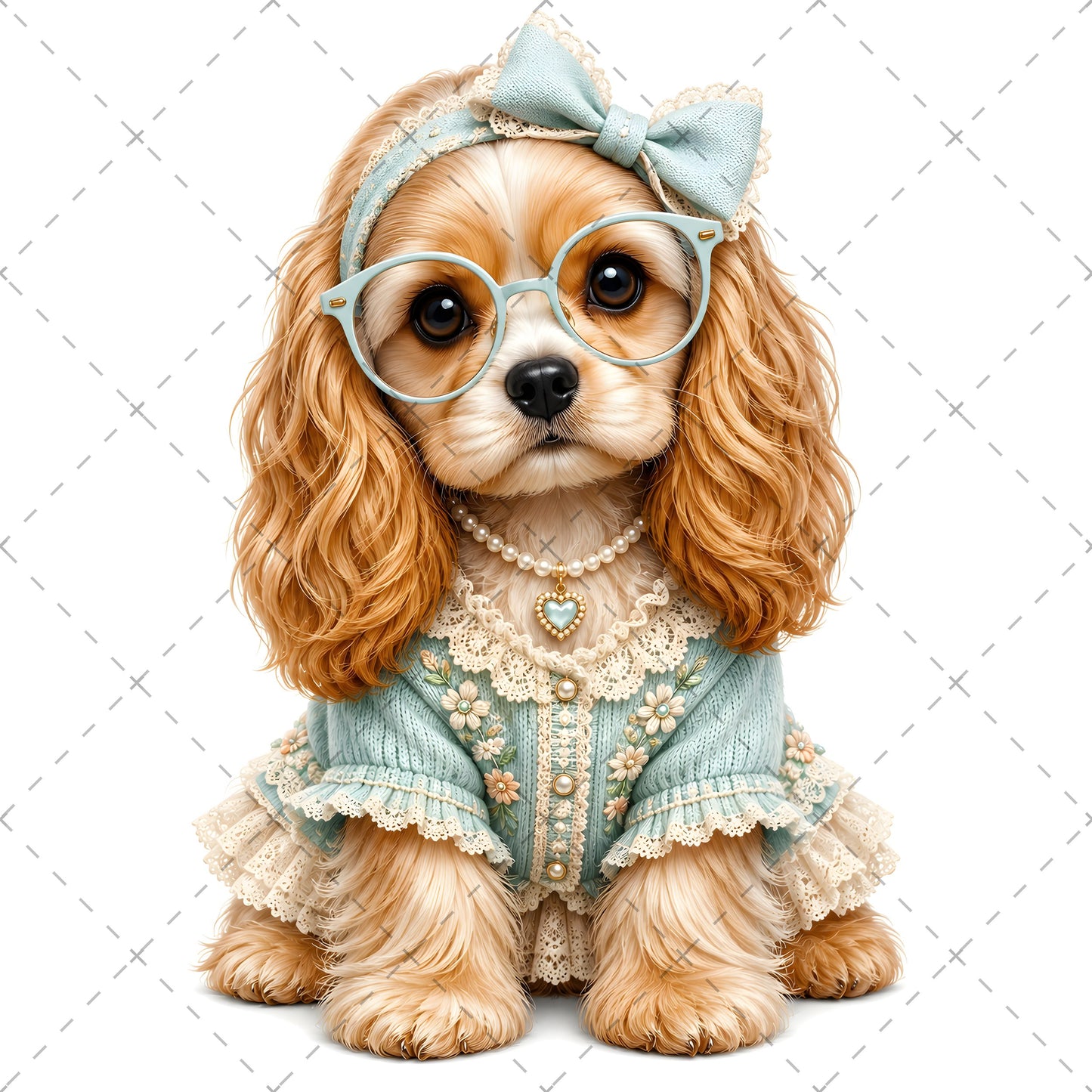 Puppy in Dress PNG Clipart | Adorable Nursery Decor & Pet Lover Gift | Cute Dog Sublimation Design for T-Shirts, puppy in dress, adorable puppy, etsy seller art, PNG, digital download, high resolution