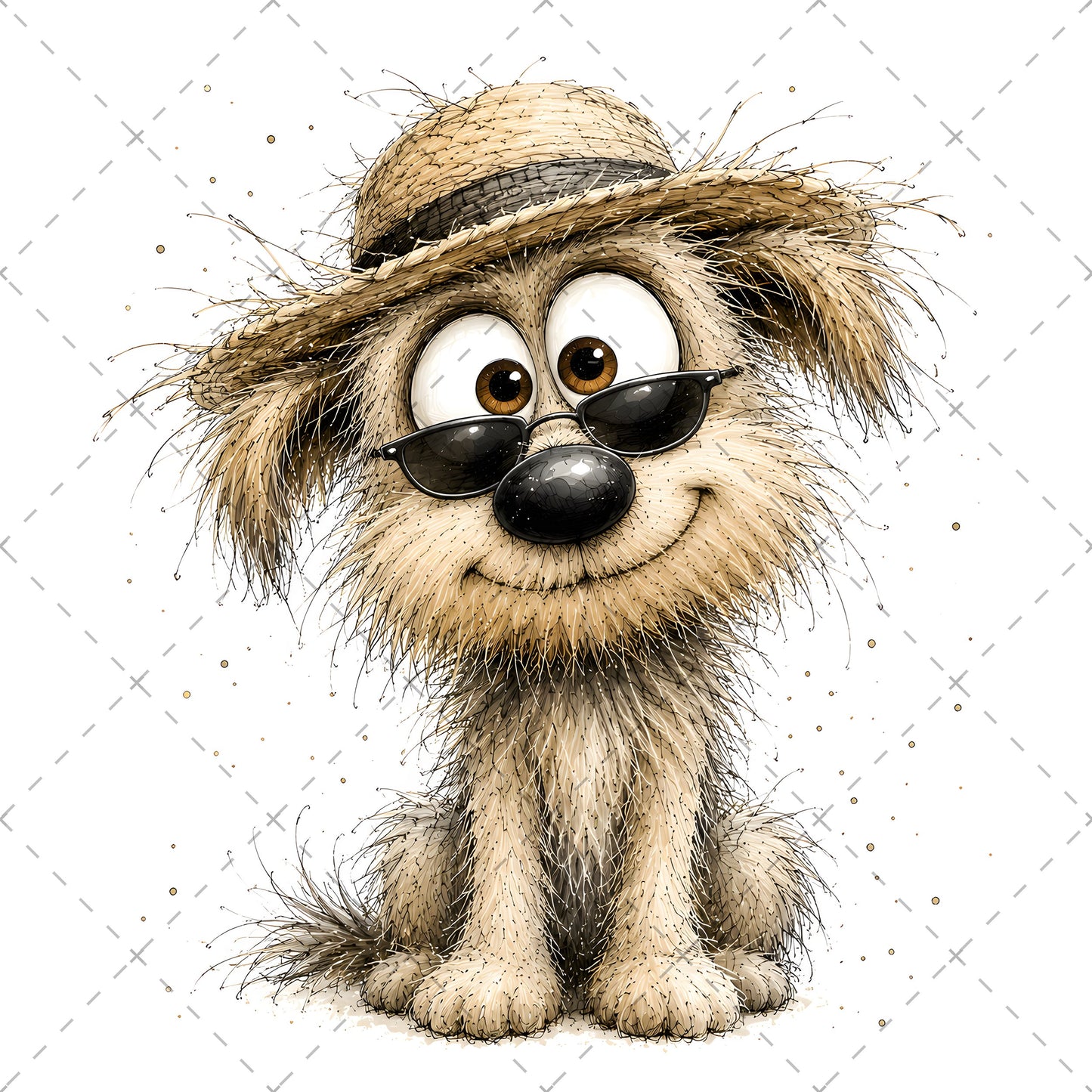 Shaggy Dog Clipart Bundle - Whimsical Puppy PNGs for Holidays & Everyday Humor - Commercial Use Digital Download for POD Digital Downloads, hungry dog art, fluffy dog png, small biz graphic, PNG, digital download, high resolution