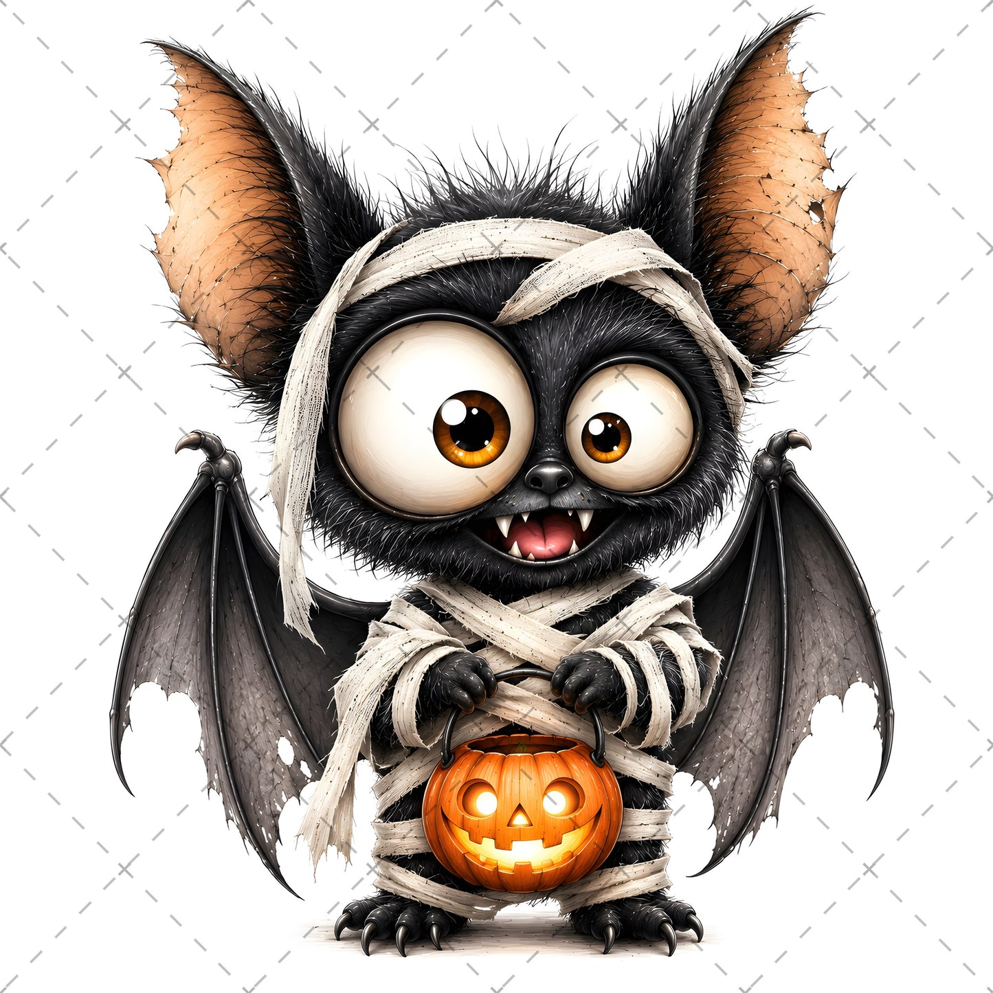 Halloween Bats Clipart, Whimsical Cartoon Pumpkins PNG, Sublimation Design, Cute Fall Commercial Use, POD Tshirt Mug Tum