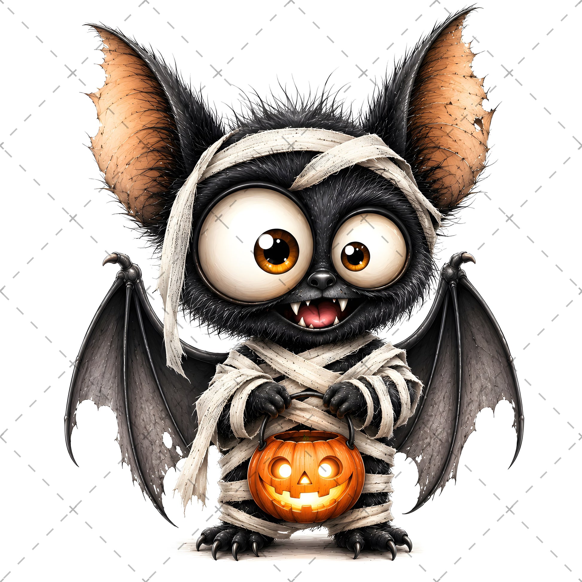 Halloween Bats Clipart, Whimsical Cartoon Pumpkins PNG, Sublimation Design, Cute Fall Commercial Use, POD Tshirt Mug Tum