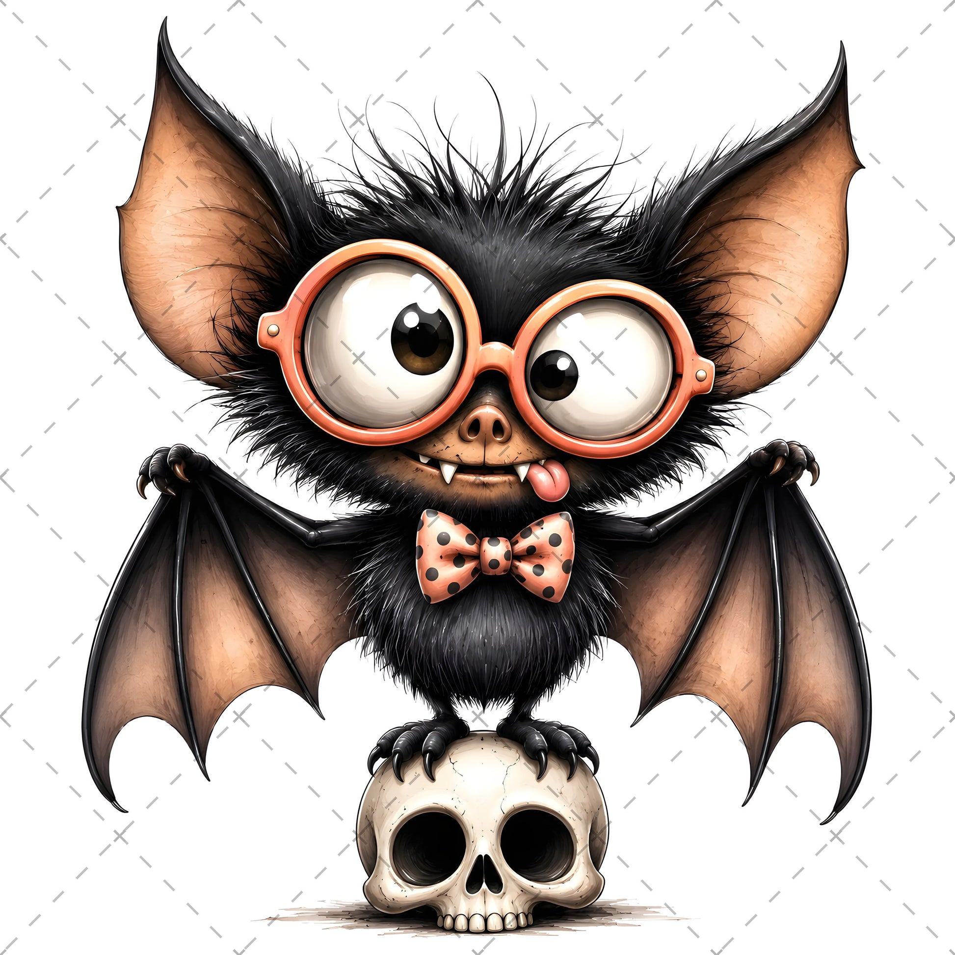 Halloween Bats Clipart, Whimsical Cartoon Pumpkins PNG, Sublimation Design, Cute Fall Commercial Use, POD Tshirt Mug Tum