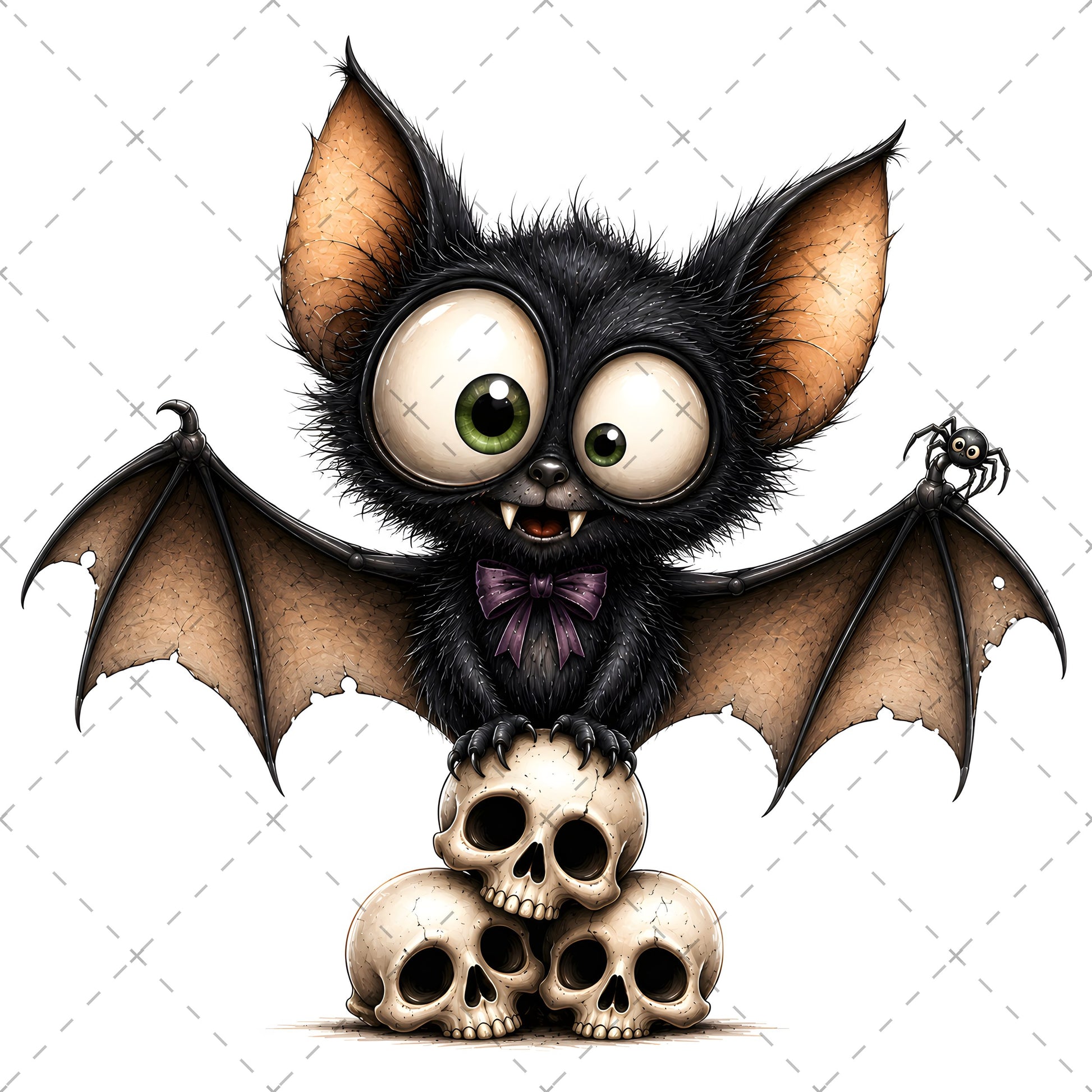 Halloween Bats Clipart, Whimsical Cartoon Pumpkins PNG, Sublimation Design, Cute Fall Commercial Use, POD Tshirt Mug Tum