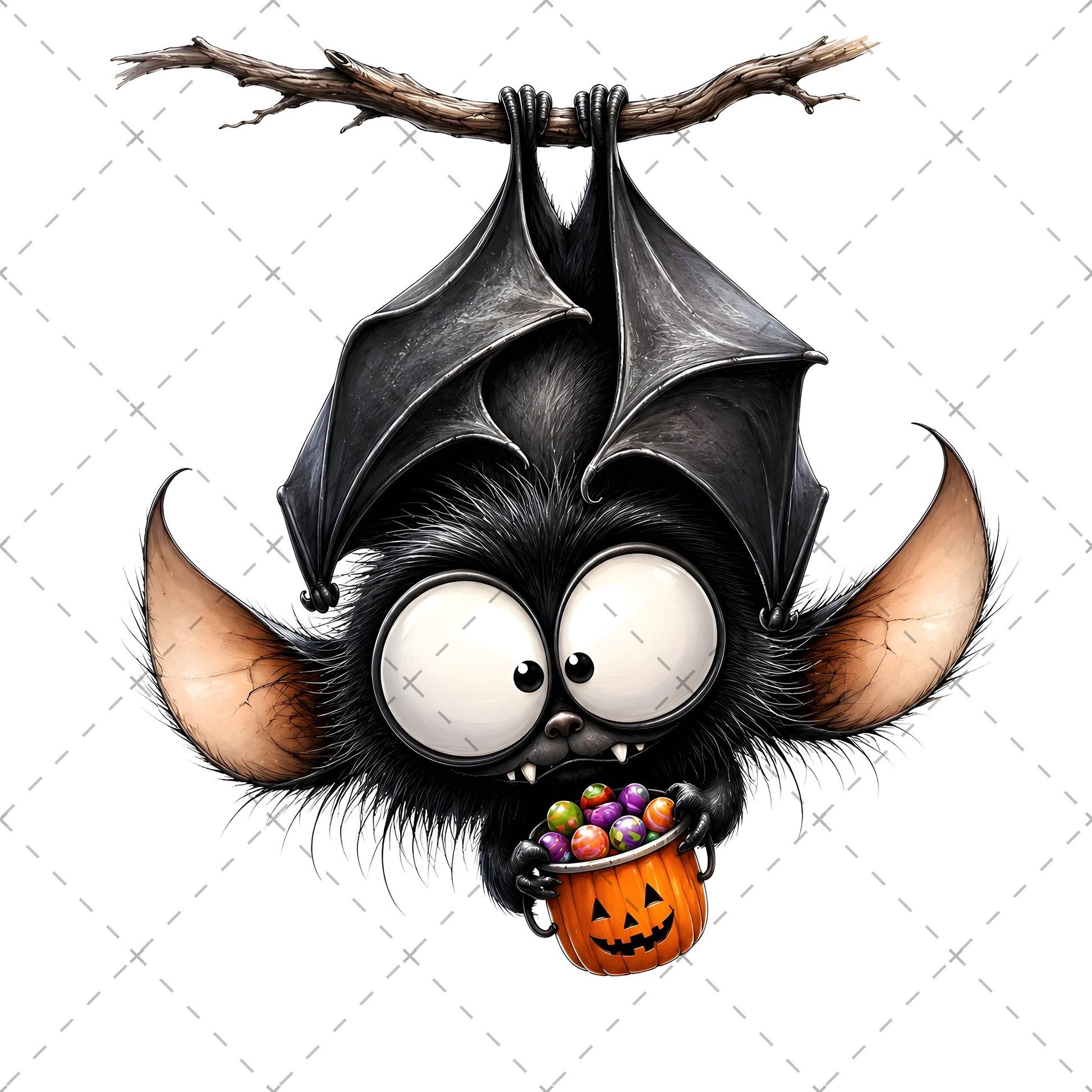 Halloween Bats Clipart, Whimsical Cartoon Pumpkins PNG, Sublimation Design, Cute Fall Commercial Use, POD Tshirt Mug Tum