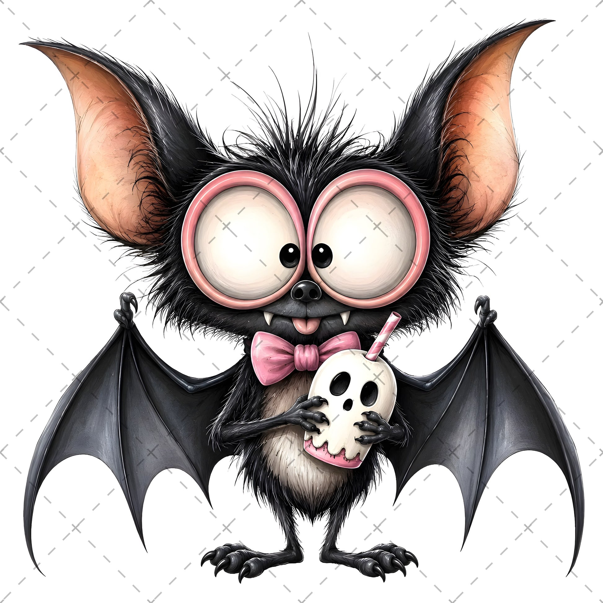 Halloween Bats Clipart, Whimsical Cartoon Pumpkins PNG, Sublimation Design, Cute Fall Commercial Use, POD Tshirt Mug Tum