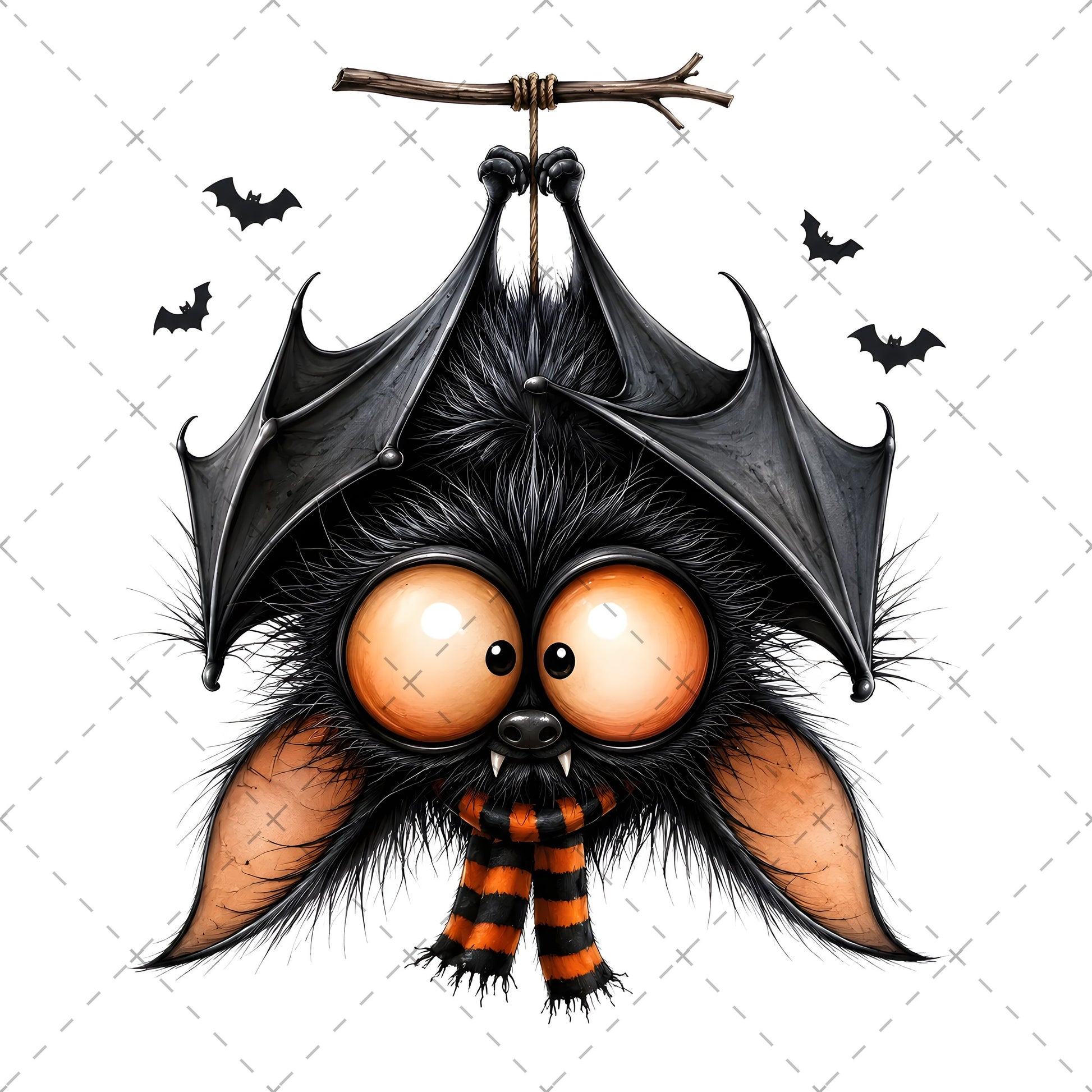 Halloween Bats Clipart, Whimsical Cartoon Pumpkins PNG, Sublimation Design, Cute Fall Commercial Use, POD Tshirt Mug Tum
