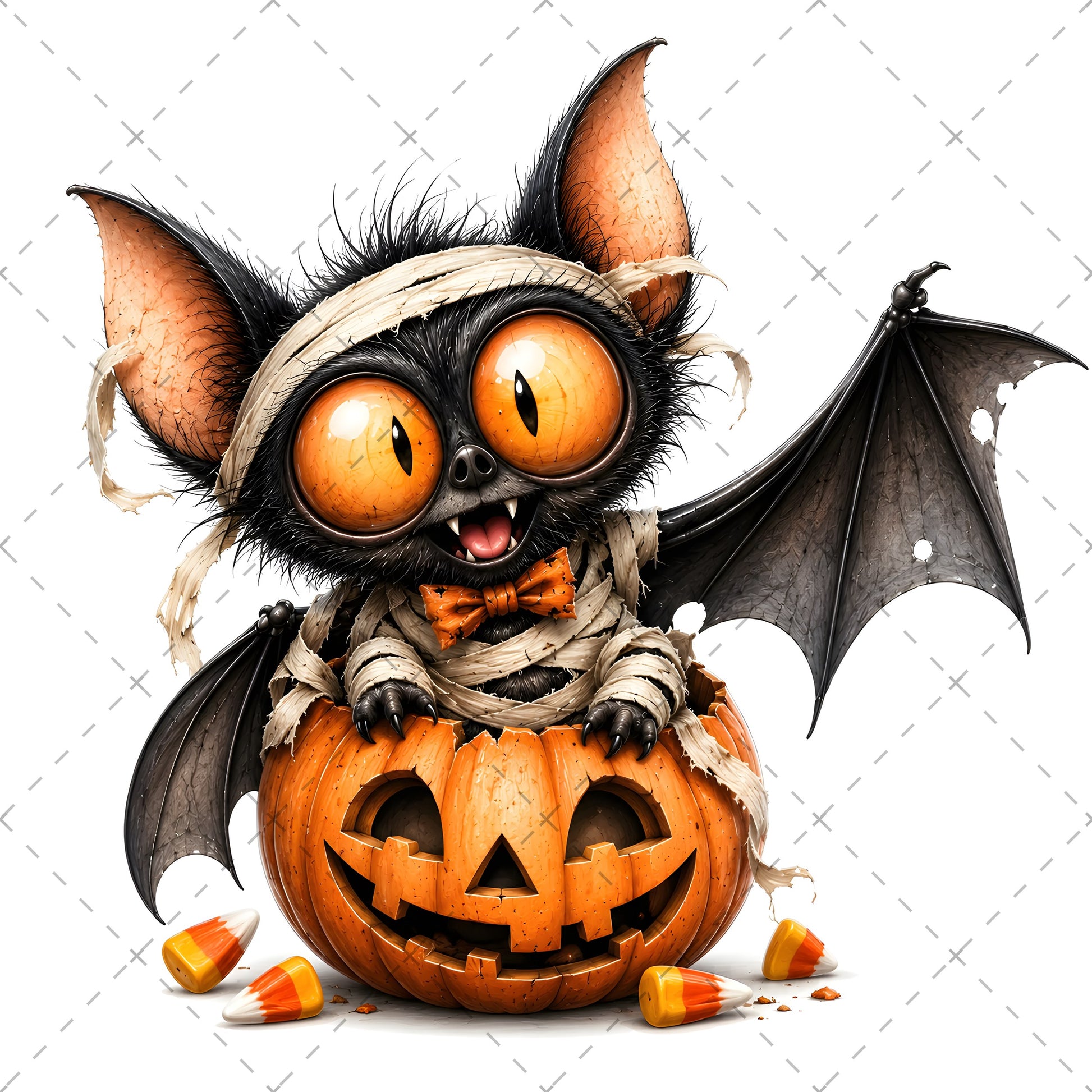 Halloween Bats Clipart, Whimsical Cartoon Pumpkins PNG, Sublimation Design, Cute Fall Commercial Use, POD Tshirt Mug Tum