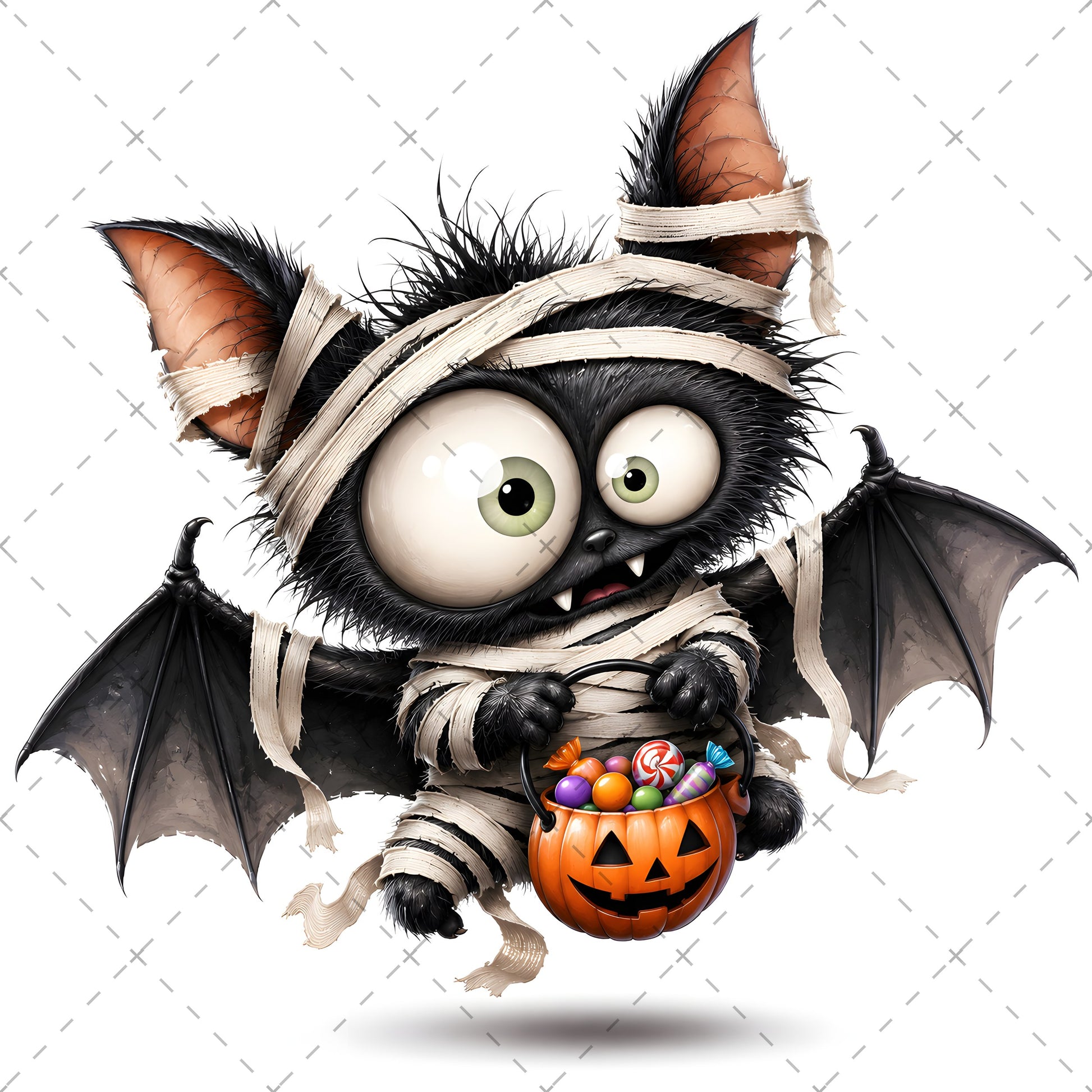 Halloween Bats Clipart, Whimsical Cartoon Pumpkins PNG, Sublimation Design, Cute Fall Commercial Use, POD Tshirt Mug Tum