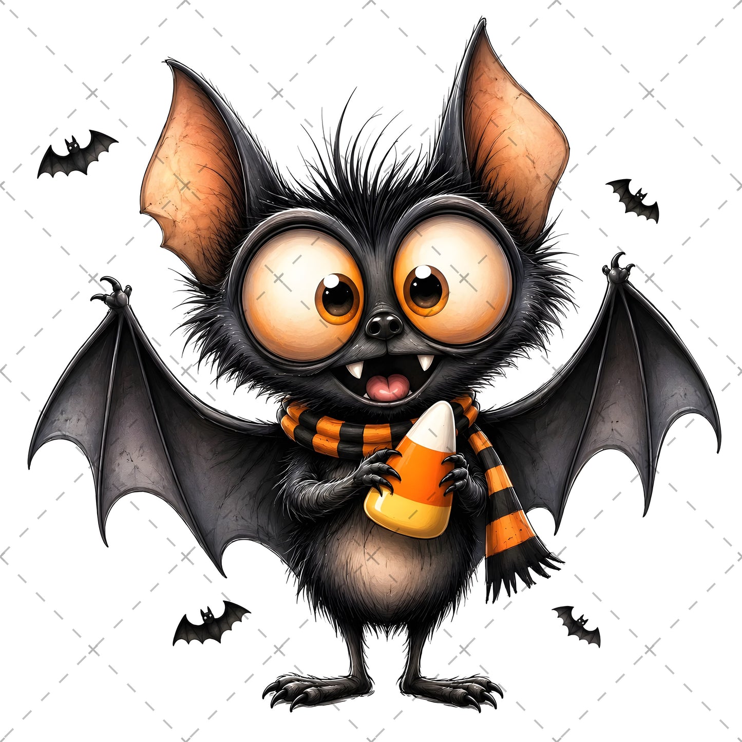 Halloween Bats Clipart, Whimsical Cartoon Pumpkins PNG, Sublimation Design, Cute Fall Commercial Use, POD Tshirt Mug Tum