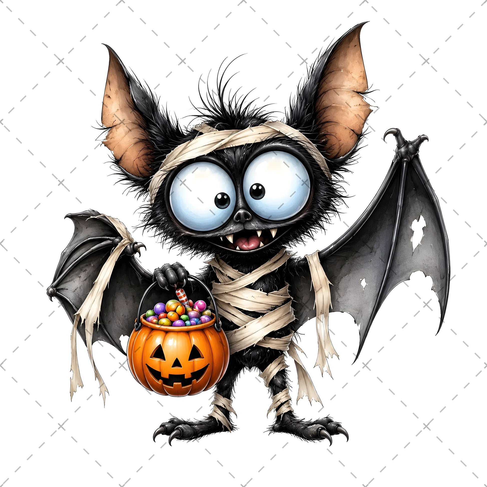 Halloween Bats Clipart, Whimsical Cartoon Pumpkins PNG, Sublimation Design, Cute Fall Commercial Use, POD Tshirt Mug Tum