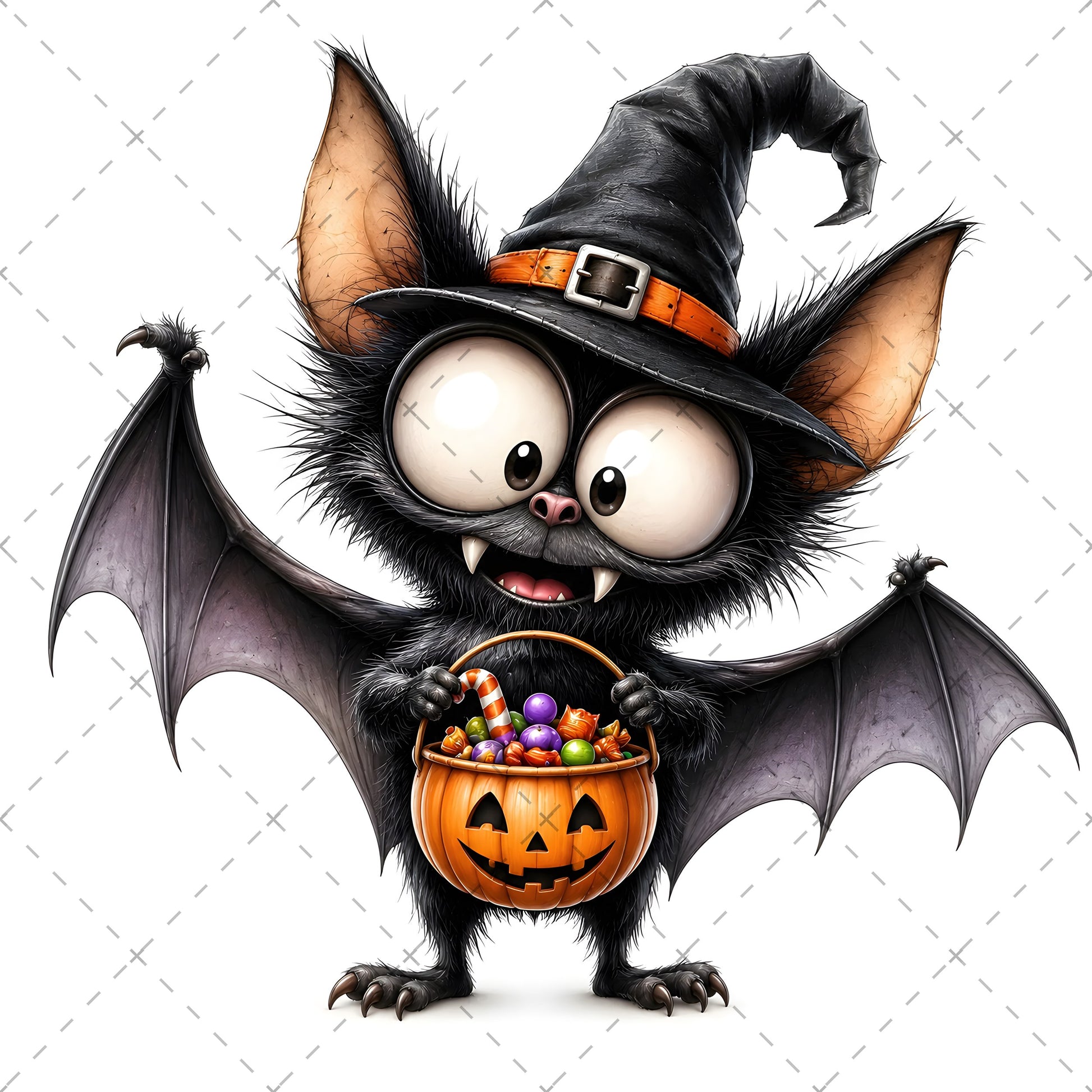 Halloween Bats Clipart, Whimsical Cartoon Pumpkins PNG, Sublimation Design, Cute Fall Commercial Use, POD Tshirt Mug Tum