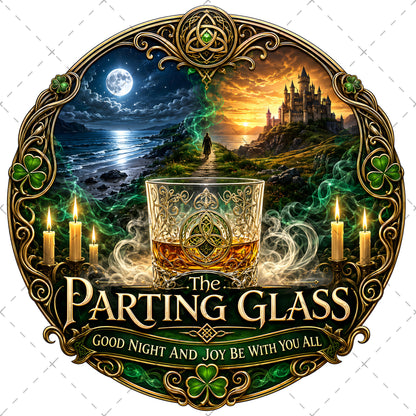 Celtic Parting Glass Irish Folk Song Emblem PNG | Sublimation Design | Commercial Use Print on Demand Art Digital Downloads, irish quote png, celtic emblem, celtic culture, PNG, digital download, high resolution