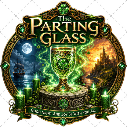Celtic Parting Glass Irish Folk Song Emblem PNG | Sublimation Design | Commercial Use Print on Demand Art Digital Downloads, celtic emblem, celtic culture, emerald isle, PNG, digital download, high resolution