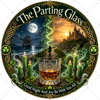 Celtic Parting Glass Irish Folk Song Emblem PNG | Sublimation Design | Commercial Use Print on Demand Art Digital Downloads, irish quote png, celtic emblem, celtic culture, PNG, digital download, high resolution