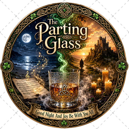 Celtic Parting Glass Irish Folk Song Emblem PNG | Sublimation Design | Commercial Use Print on Demand Art Digital Downloads, irish quote png, celtic emblem, celtic culture, PNG, digital download, high resolution