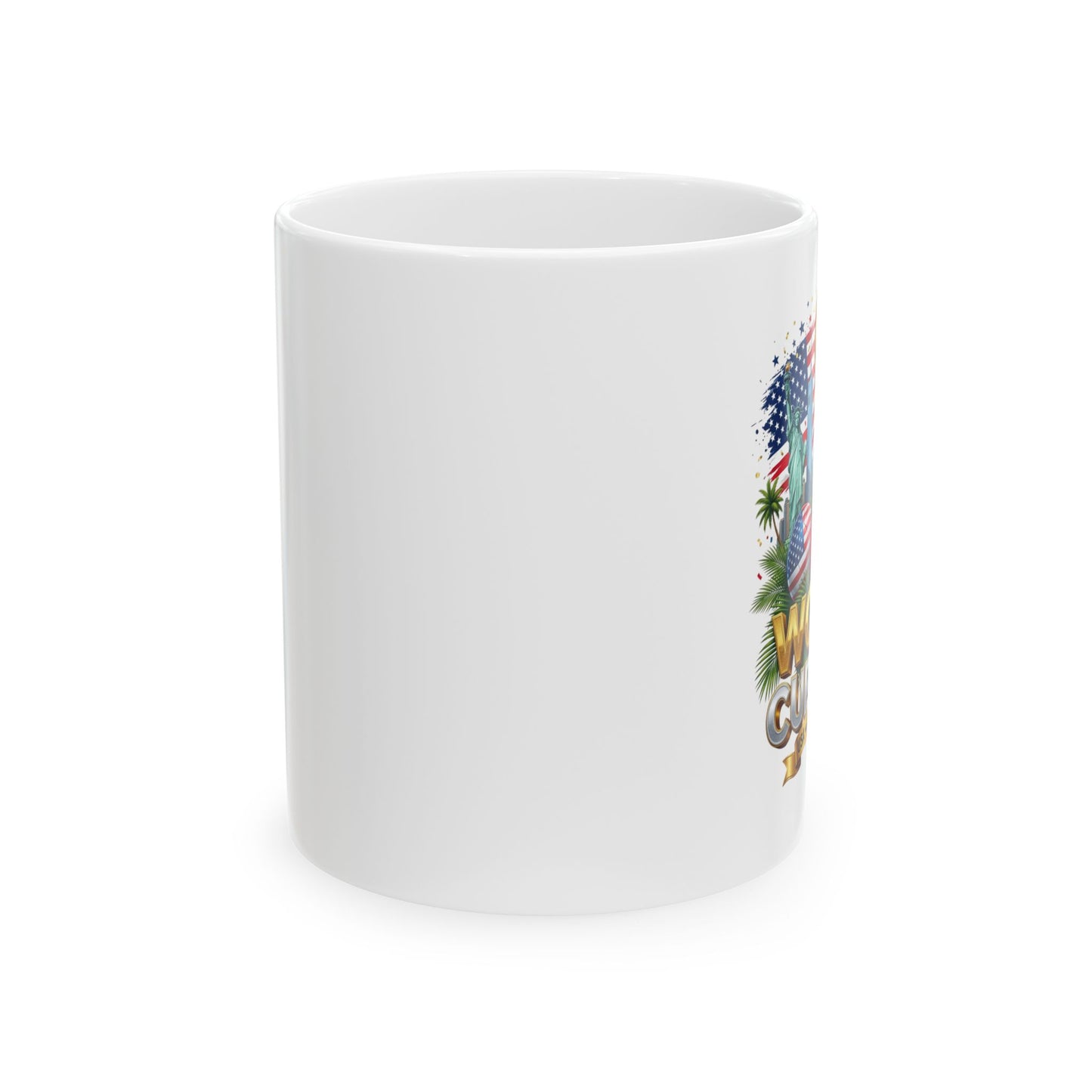 World Cup 2026 Ceramic Mug - Colorful Floral Sugar Coffee Cup 11oz USA Mexico Canada Soccer
