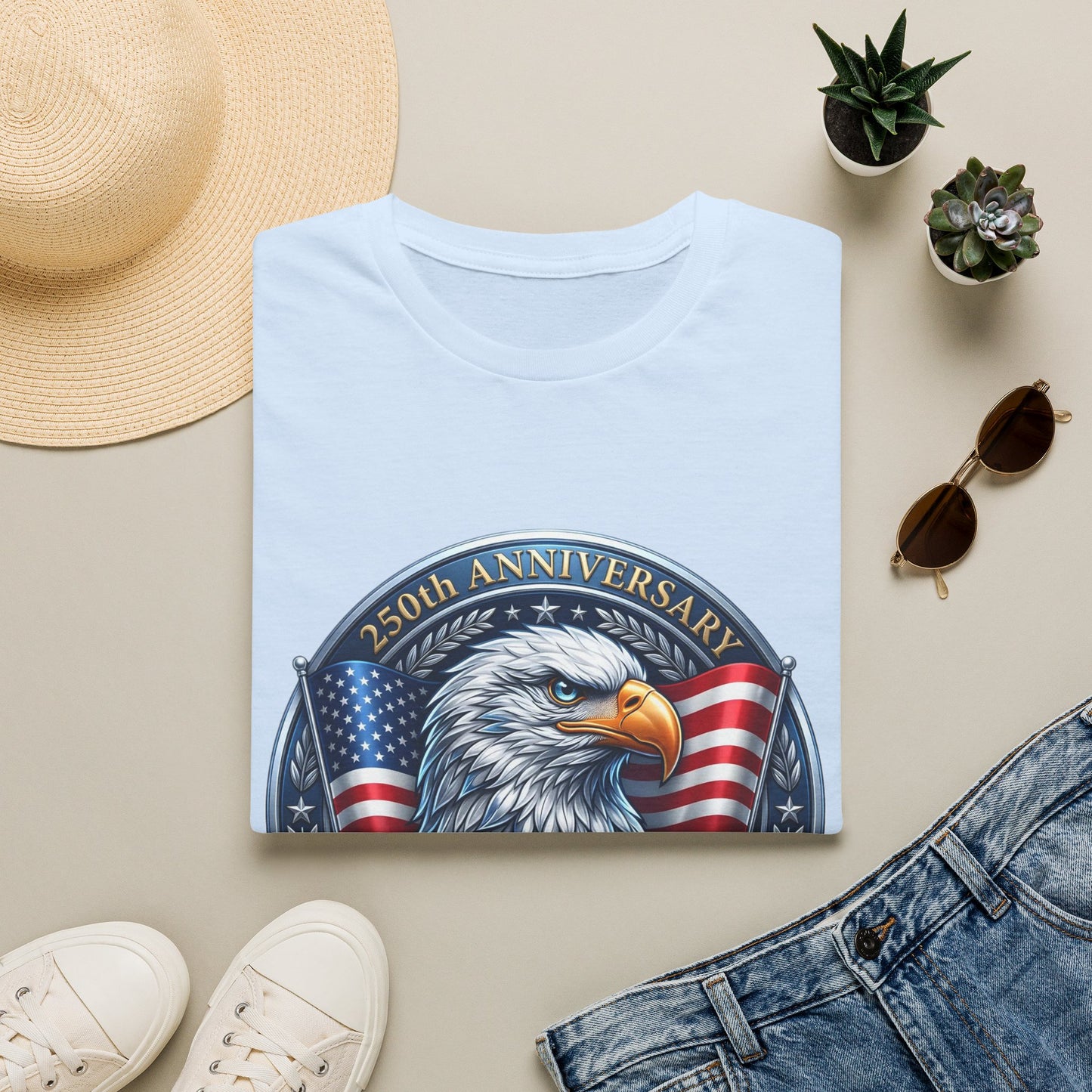250th Anniversary USA Eagle T-Shirt — United States of America Bicentennial 1776–2026