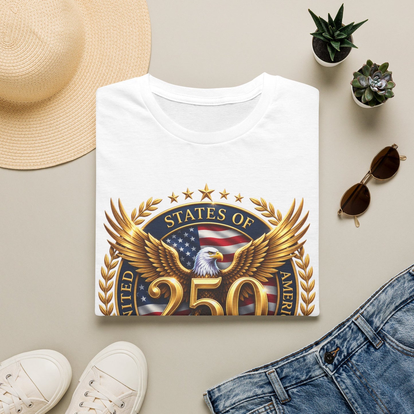 250th Anniversary Eagle T-Shirt — United States Commemorative Tee 4 of July Unisex