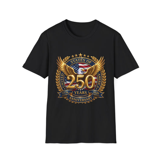 250th Anniversary Eagle T-Shirt — United States Commemorative Tee 4 of July Independence Day USA