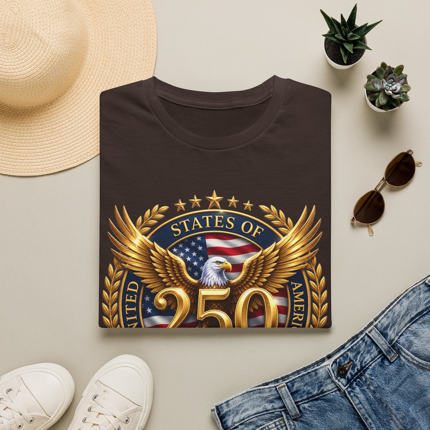 250th Anniversary Eagle T-Shirt — United States Commemorative Tee 4 of July Unisex