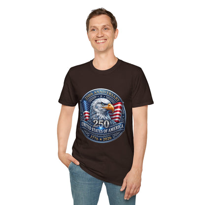 250th Anniversary USA Eagle T-Shirt — United States of America Bicentennial 1776–2026