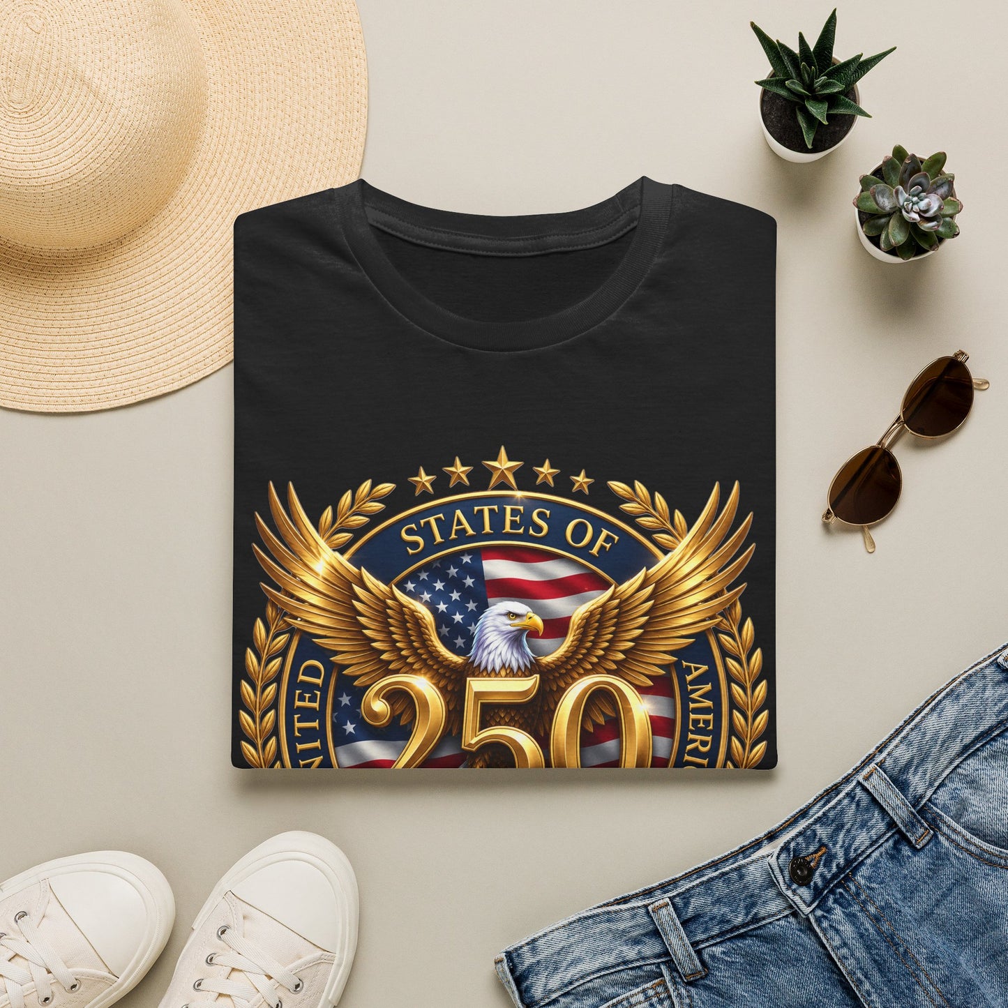 250th Anniversary Eagle T-Shirt — United States Commemorative Tee 4 of July Unisex
