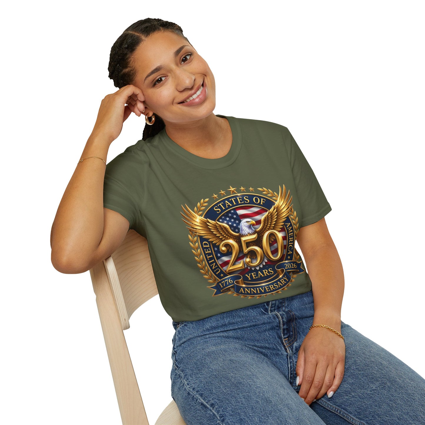 250th Anniversary Eagle T-Shirt — United States Commemorative Tee 4 of July Unisex