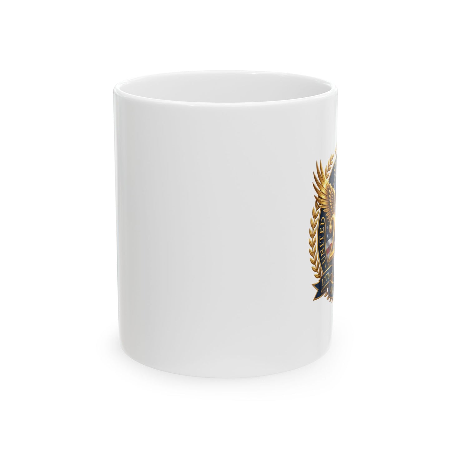 250 Anniversary USA Eagle Emblem Ceramic Mug – Patriotic Military Coffee Cup 11oz