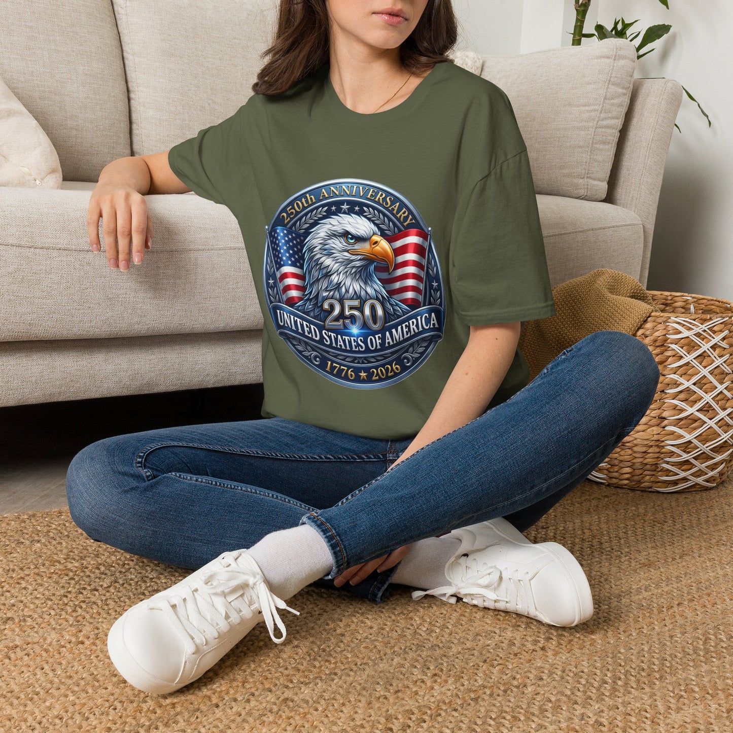 250th Anniversary USA Eagle T-Shirt — United States of America Bicentennial 1776–2026