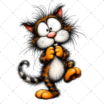 Cute Cat Clipart Bundle: Whimsical Kitten Illustrations for Nursery Decor, kids room decor cat, nursery cat art, cat lover gift, PNG, digital download, high resolution