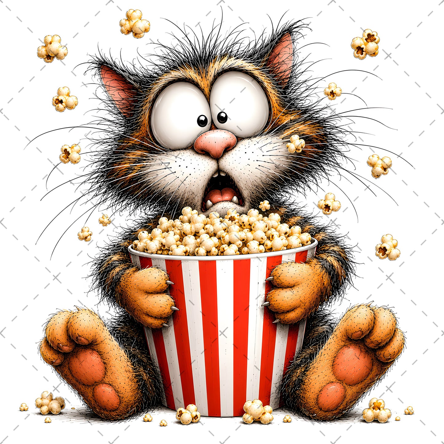 Cute Cat Clipart Bundle: Whimsical Kitten Illustrations for Nursery Decor, whimsical kitten, cartoon cat digital, popcorn cat art, PNG, digital download, high resolution