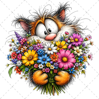 Cute Cat Clipart Bundle: Whimsical Kitten Illustrations for Nursery Decor, nursery cat art, cat lover gift, whimsical cats, PNG, digital download, high resolution