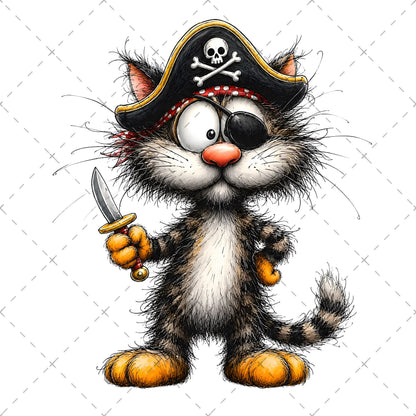 Cute Cat Clipart Bundle: Whimsical Kitten Illustrations for Nursery Decor, popcorn cat art, party cat drawing, fluffy cat graphic, PNG, digital download, high resolution