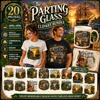The Parting Glass Irish Folk Song Printable Wall Art Celtic Pub Decor Sublimation PNG Commercial Use, irish whiskey decor, irish music art, rustic pub sign, PNG, digital download, high resolution